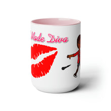 Load image into Gallery viewer, Self Made Diva Two-Tone Coffee Mugs, 15oz
