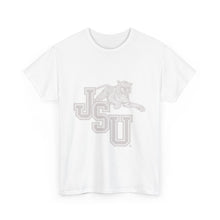 Load image into Gallery viewer, JSU Tigers (WHITE) Unisex Heavy Cotton Tee - Comfortable College Spirit Wear
