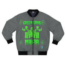 Load image into Gallery viewer, Green Gang Mafia Bomber Jacket (AOP)
