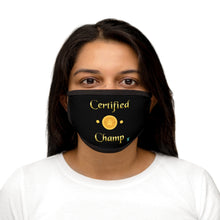 Load image into Gallery viewer, Certified Champ V2 (Gold) Black Mixed-Fabric Face Mask

