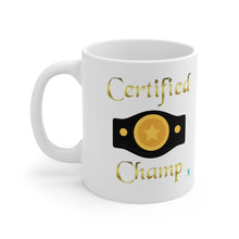 Load image into Gallery viewer, Certified Champ V2 (Gold) White Ceramic Mug 11oz
