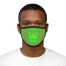 Load image into Gallery viewer, Green Gang Mafia Mixed-Fabric Face Mask
