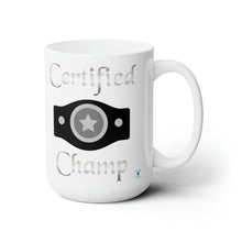 Load image into Gallery viewer, Certified Champ V2 (Silver) White Ceramic Mug 15oz

