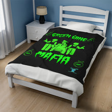 Load image into Gallery viewer, Green Gang Mafia Velveteen Plush Blanket
