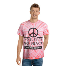 Load image into Gallery viewer, Peaceful Revolution Tie-Dye Tee - No Justice No Peace 2025 and Beyond
