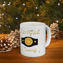 Load image into Gallery viewer, Certified Champ V2 (Gold) White Ceramic Mug 11oz
