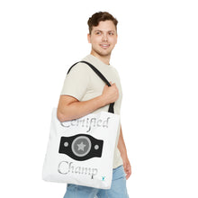 Load image into Gallery viewer, Certified Champ V2 White (Silver) Tote Bag (AOP)

