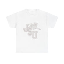 Load image into Gallery viewer, JSU Tigers (WHITE) Unisex Heavy Cotton Tee - Comfortable College Spirit Wear
