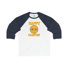 Load image into Gallery viewer, Happy Camper (Ironic Version) Unisex 3\4 Sleeve Baseball Tee
