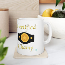 Load image into Gallery viewer, Certified Champ V2 (Gold) White Ceramic Mug 11oz
