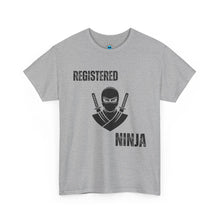 Load image into Gallery viewer, Registered Ninja T-Shirt — Funny Martial Arts Tee for Fans &amp; Practitioners
