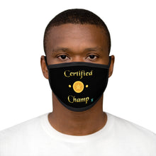Load image into Gallery viewer, Certified Champ V2 (Gold) Black Mixed-Fabric Face Mask
