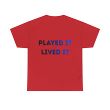 Load image into Gallery viewer, T-Shirt — Gamer X Logo &amp; "Played It Lived It" Retro Gaming Tee

