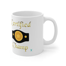 Load image into Gallery viewer, Certified Champ V2 (Gold) White Ceramic Mug 11oz

