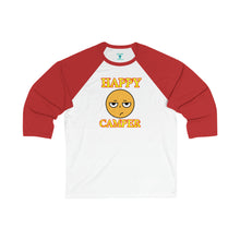 Load image into Gallery viewer, Happy Camper (Ironic Version) Unisex 3\4 Sleeve Baseball Tee
