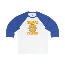 Load image into Gallery viewer, Happy Camper (Ironic Version) Unisex 3\4 Sleeve Baseball Tee
