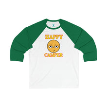 Load image into Gallery viewer, Happy Camper (Ironic Version) Unisex 3\4 Sleeve Baseball Tee
