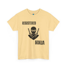 Load image into Gallery viewer, Registered Ninja T-Shirt — Funny Martial Arts Tee for Fans &amp; Practitioners
