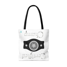 Load image into Gallery viewer, Certified Champ V2 White (Silver) Tote Bag (AOP)
