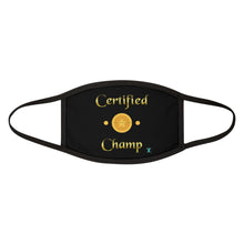 Load image into Gallery viewer, Certified Champ V2 (Gold) Black Mixed-Fabric Face Mask

