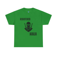 Load image into Gallery viewer, Registered Ninja T-Shirt — Funny Martial Arts Tee for Fans &amp; Practitioners
