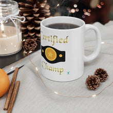 Load image into Gallery viewer, Certified Champ V2 (Gold) White Ceramic Mug 11oz
