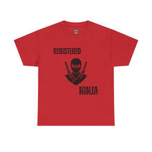 Load image into Gallery viewer, Registered Ninja T-Shirt — Funny Martial Arts Tee for Fans &amp; Practitioners
