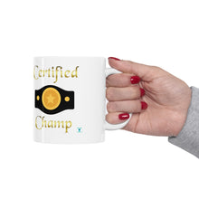 Load image into Gallery viewer, Certified Champ V2 (Gold) White Ceramic Mug 11oz
