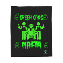 Load image into Gallery viewer, Green Gang Mafia Velveteen Plush Blanket
