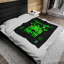 Load image into Gallery viewer, Green Gang Mafia Velveteen Plush Blanket
