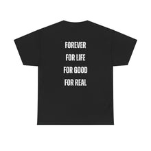 Load image into Gallery viewer, Game Crew T‑Shirt — Gamer Icons Front &amp; "Forever For Life" Back
