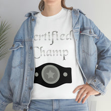 Load image into Gallery viewer, Certified Champ (Silver) Unisex Heavy Cotton Tee
