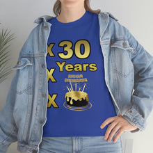 Load image into Gallery viewer, Happy Birthday (30 Years/XXX Years) Unisex Heavy Cotton Tee.
