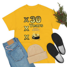 Load image into Gallery viewer, Happy Birthday (30 Years/XXX Years) Unisex Heavy Cotton Tee.
