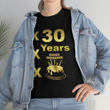 Load image into Gallery viewer, Happy Birthday (30 Years/XXX Years) Unisex Heavy Cotton Tee.
