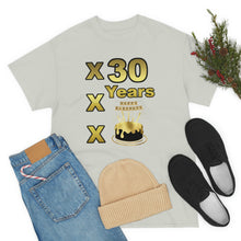 Load image into Gallery viewer, Happy Birthday (30 Years/XXX Years) Unisex Heavy Cotton Tee.
