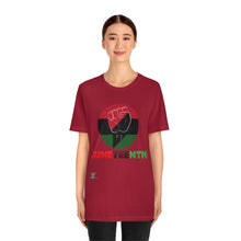 Load image into Gallery viewer, Juneteenth Unisex Jersey Short Sleeve Tee
