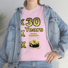 Load image into Gallery viewer, Happy Birthday (30 Years/XXX Years) Unisex Heavy Cotton Tee.

