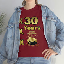 Load image into Gallery viewer, Happy Birthday (30 Years/XXX Years) Unisex Heavy Cotton Tee.
