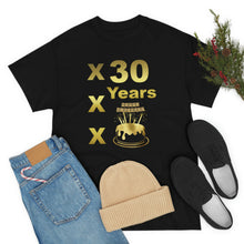 Load image into Gallery viewer, Happy Birthday (30 Years/XXX Years) Unisex Heavy Cotton Tee.
