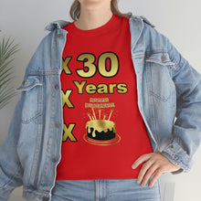 Load image into Gallery viewer, Happy Birthday (30 Years/XXX Years) Unisex Heavy Cotton Tee.
