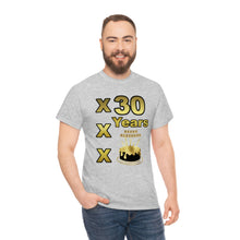 Load image into Gallery viewer, Happy Birthday (30 Years/XXX Years) Unisex Heavy Cotton Tee.
