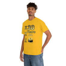 Load image into Gallery viewer, Happy Birthday (30 Years/XXX Years) Unisex Heavy Cotton Tee.
