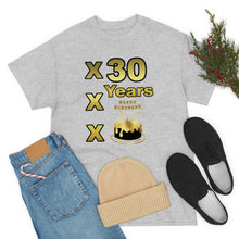 Load image into Gallery viewer, Happy Birthday (30 Years/XXX Years) Unisex Heavy Cotton Tee.

