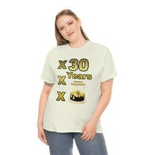 Load image into Gallery viewer, Happy Birthday (30 Years/XXX Years) Unisex Heavy Cotton Tee.
