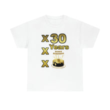Load image into Gallery viewer, Happy Birthday (30 Years/XXX Years) Unisex Heavy Cotton Tee.
