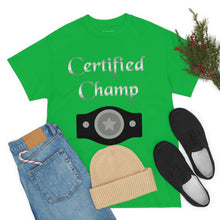 Load image into Gallery viewer, Certified Champ (Silver) Unisex Heavy Cotton Tee
