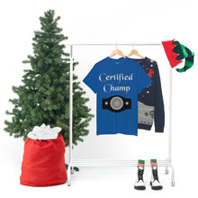Load image into Gallery viewer, Certified Champ (Silver) Unisex Heavy Cotton Tee

