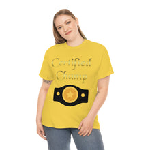 Load image into Gallery viewer, Certified Champ (Gold) Unisex Heavy Cotton Tee.
