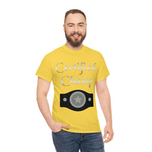 Load image into Gallery viewer, Certified Champ (Silver) Unisex Heavy Cotton Tee
